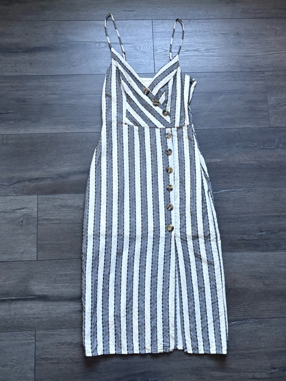 Harper Heritage Womens Cotton Striped Sleeveless Spaghetti Strap Dress Size XXS
